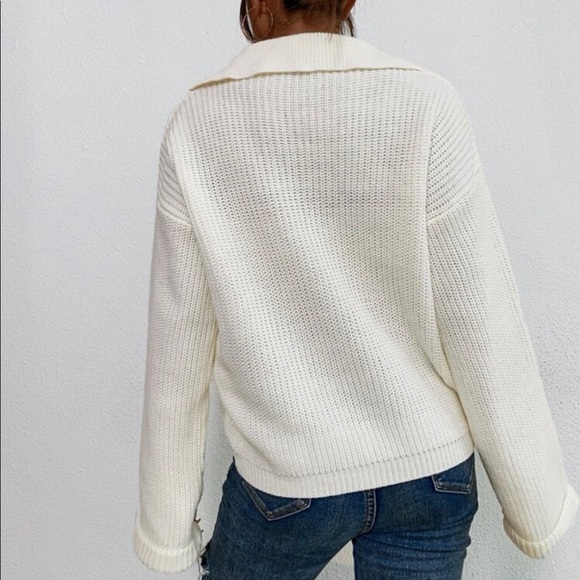Brand new white knit sweater - Picture 2 of 2